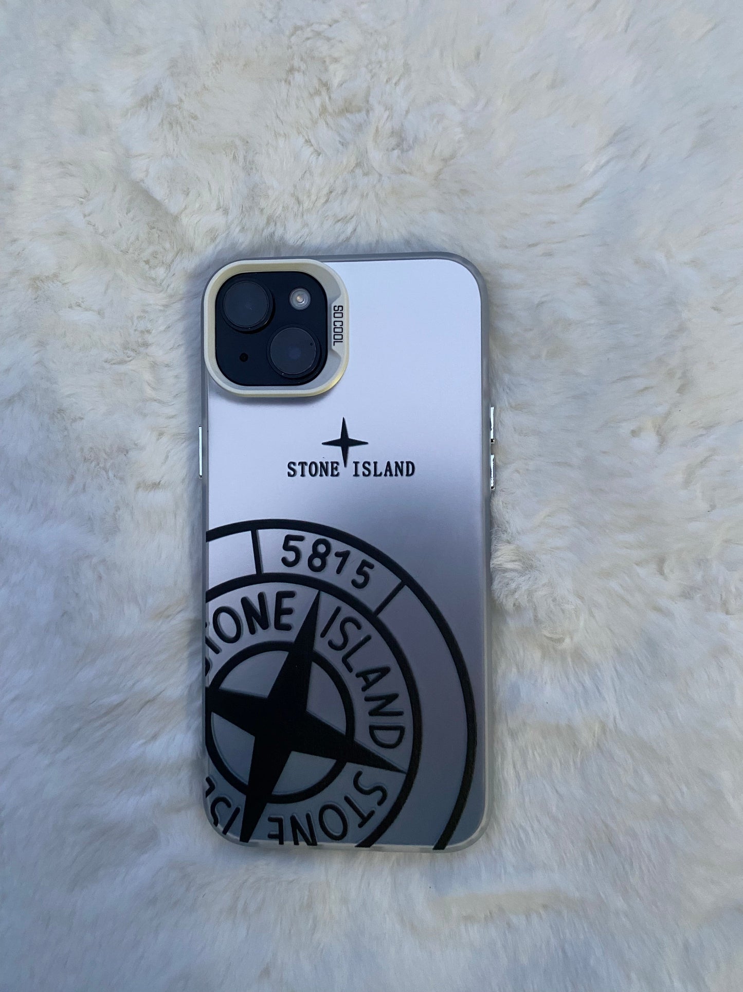 COQUE STONE ISLAND WHITE & BLACK