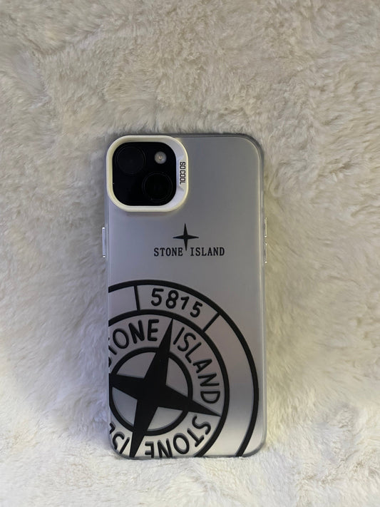 COQUE STONE ISLAND WHITE & BLACK