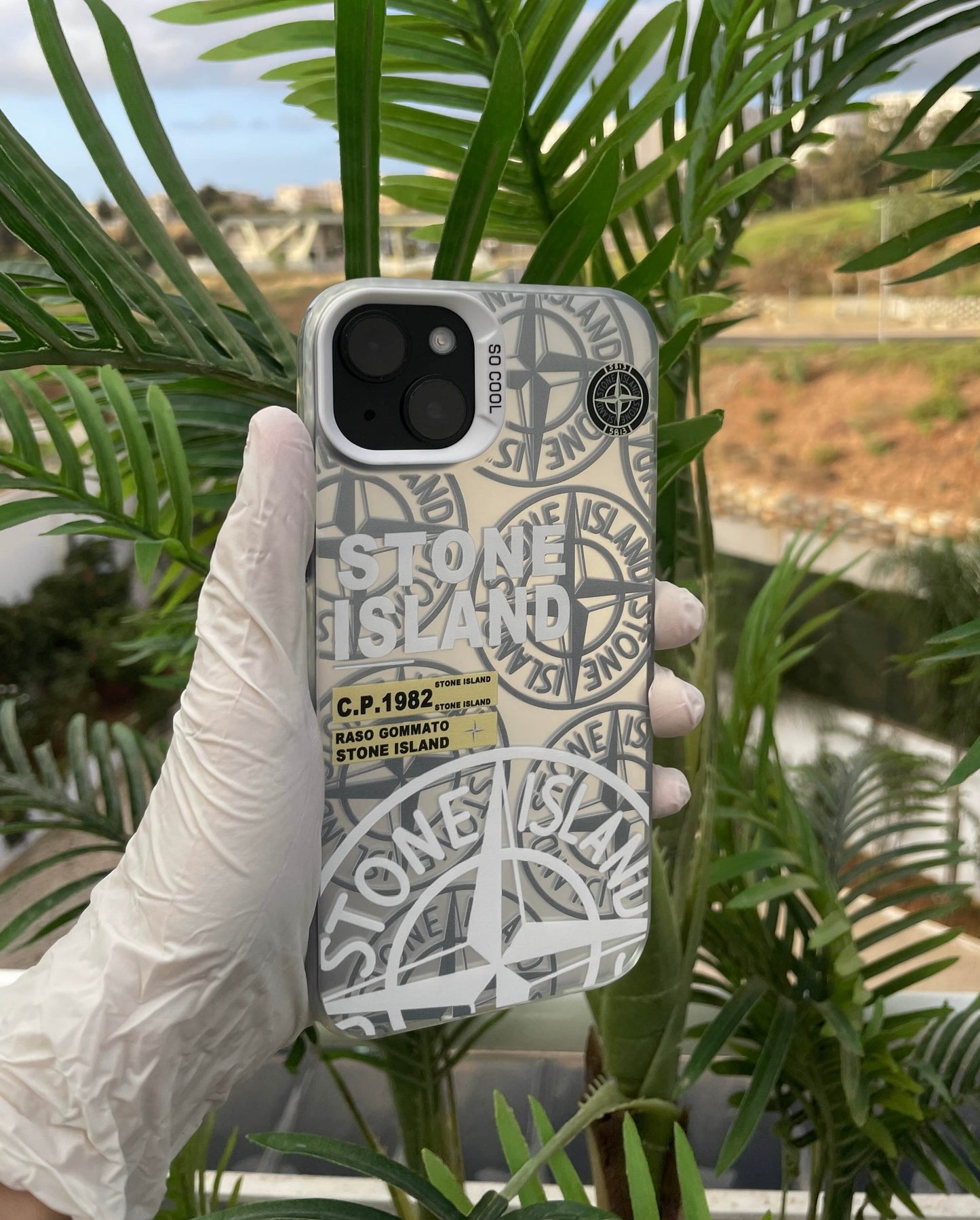 COQUE STONE ISLAND GREY YELLOW